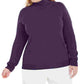 Karen Scott Suéter Feminino Plus Gola Alta LuX-Smalloft Roxo Tamanho 0X