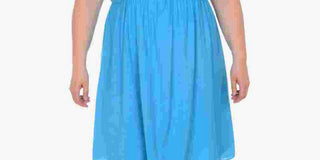 Vestido plus size feminino NY Collection A-Line azul tamanho 1X