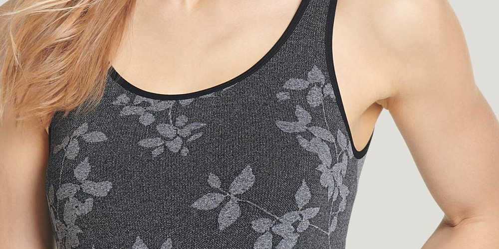 Camiseta regata Jockey Eco Comfort sem costura feminina, preta, tamanho pequeno