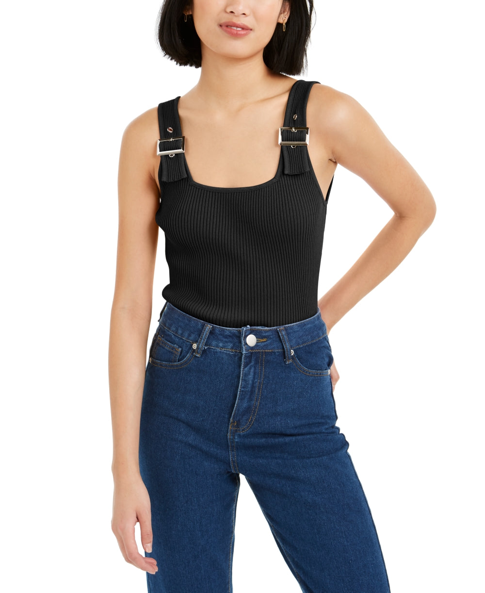 Regata feminina Bar III com fivela, preta, tamanho grande