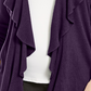 Karen Scott Suéter feminino plus size com decote babado e manga comprida, roxo, tamanho 2X
