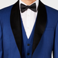 Ryan Seacrest Distinction Paletó Masculino Azul Color Block Tamanho 44