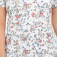 Camiseta feminina Karen Scott com estampa floral, branca, tamanho pequeno