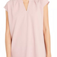 Blusa sem mangas Alfani feminina, lisa, com decote em V, rosa, tamanho médio