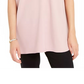 Blusa sem mangas Alfani feminina, lisa, com decote em V, rosa, tamanho médio