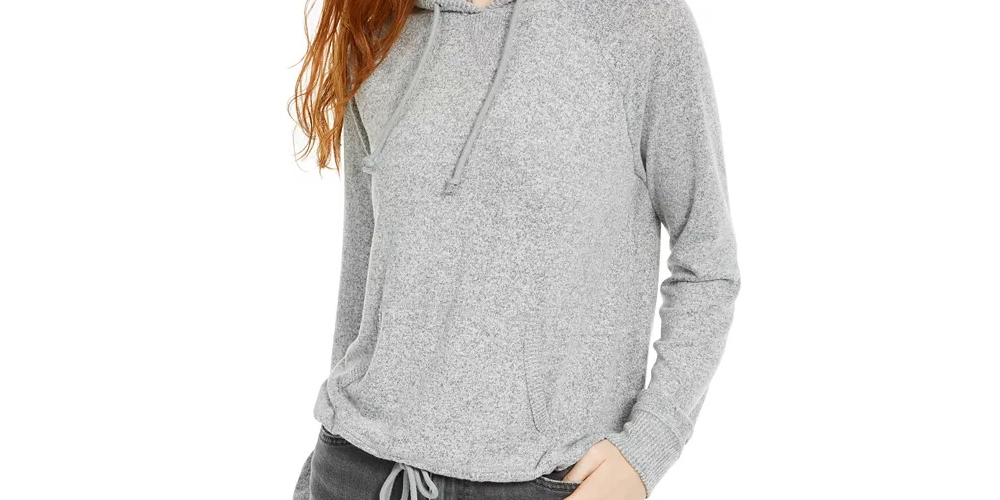 Moletom com capuz e forro de sherpa Ultra Flirt Juniors, tamanho médio, pastel