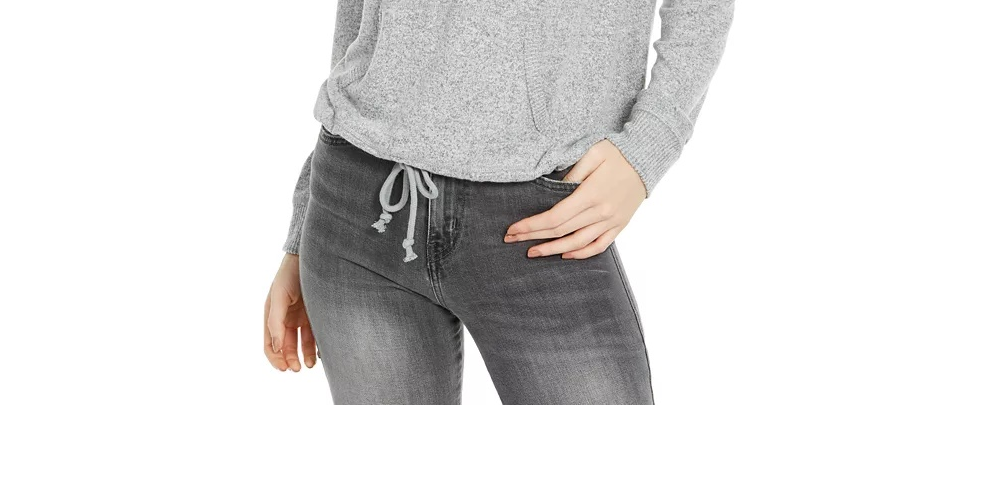 Moletom com capuz e forro de sherpa Ultra Flirt Juniors, tamanho médio, pastel