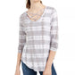 Camiseta Tie-Dye com Tiras Ultra Flirt Juniors Tamanho Grande