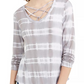 Camiseta Tie-Dye com Tiras Ultra Flirt Juniors Tamanho Grande