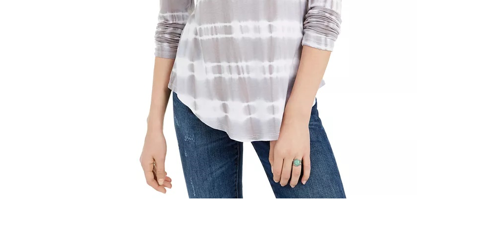 Camiseta Tie-Dye com Tiras Ultra Flirt Juniors Tamanho Grande