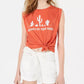 Camiseta regata Love Tribe Juniors Rodeo com estampa de nó frontal laranja tamanho grande