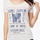 Camiseta feminina Lucky Brand com estampa de faixa de algodão, branca, tamanho pequeno