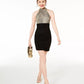 Vestido curto justo Teeze Me Juniors Halter Preto 3/4 Tamanho 3