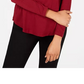 JM Collection Blusa feminina vermelha de manga comprida e gola alta, tamanho P