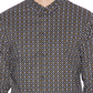 Camisa Masculina Ax Armani Exchange Slim-Fit Stretch com Estampa de Logotipo Preta/Branca Tamanho X-G