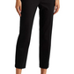 Calça reta Ralph Lauren Stretch Ponte feminina, preta, tamanho médio