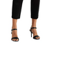 Calça reta Ralph Lauren Stretch Ponte feminina, preta, tamanho médio
