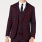 Blazer xadrez slim fit masculino da INC International Concepts, vermelho, tamanho extragrande