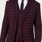 Blazer xadrez slim fit masculino da INC International Concepts, vermelho, tamanho extragrande