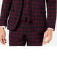 Blazer xadrez slim fit masculino da INC International Concepts, vermelho, tamanho extragrande