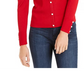 Cardigan feminino canelado de manga comprida aberto com botões e suéter vermelho tamanho extragrande da INC International Concepts