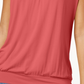 Camiseta feminina Blusa JM Collection Vermelha Tamanho X-S