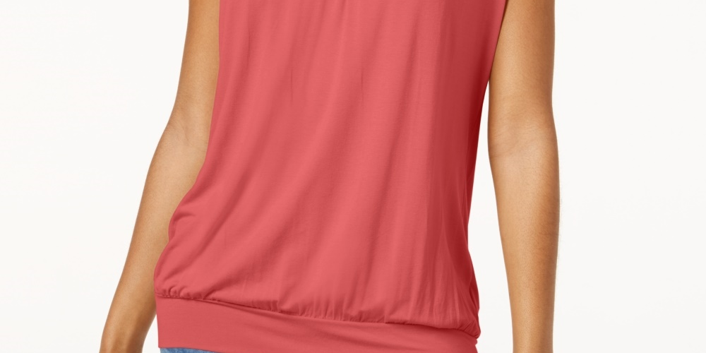 Camiseta feminina Blusa JM Collection Vermelha Tamanho X-S