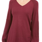 Suéter túnica feminino estilo &amp; co, manga curta, vermelho, tamanho PL