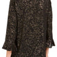 JM Collection Colar com Estampa de Folha, Preto, Tamanho X-S