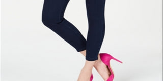 Hue Women's Classic Smooth Denim Stretch Capris Leggings Black Size Small