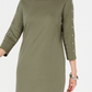 Vestido feminino Karen Scott Petite com decote canoa e tachas, verde, tamanho PS