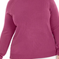 Karen Scott Suéter Feminino Plus Gola Alta LuX-Smalloft Vermelho Tamanho -0X