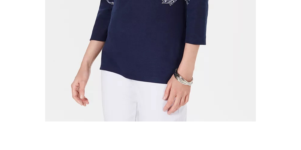 Karen Scott Blusa feminina com decote canoa e estampa paisley pequena, roxa, tamanho P/M