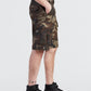 Calça cargo masculina Levi's verde camuflada com estampa traseira em cetim, tamanho 34