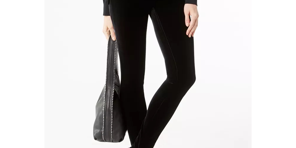 Calça skinny de veludo feminina Petite da INC International Concepts, preta, tamanho 4 Petite