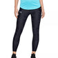 Calça legging de compressão Under Armour Qualifier Speedpocket feminina, preta, tamanho X-S
