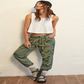 Free People Women's Tell Me About It Pants Green Size Small