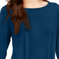 Top feminino Alfani Petite Solid Swing Azul Tamanho PXL