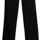 Calça feminina Vince Camuto com cinto, perna larga, texturizada, sarja, preta, cinza, tamanho 8