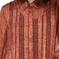 Blusa feminina com babados e estampa de cobra da INC International Concepts, laranja, tamanho médio