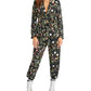 Blazer feminino com estampa floral Rachel Roy, preto, tamanho 2