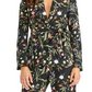 Blazer feminino com estampa floral Rachel Roy, preto, tamanho 2