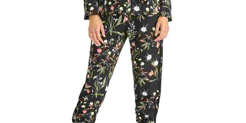 Blazer feminino com estampa floral Rachel Roy, preto, tamanho 2
