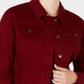 Jaqueta jeans feminina Charter Club vermelha tamanho XL