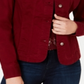 Jaqueta jeans feminina Charter Club vermelha tamanho XL