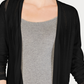 Cardigan feminino Charter Club Petite Pointelle Duster, preto, tamanho P