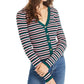 Cardigan Cropped Ultra Flirt Juniors Verde, Branco, Preto Tamanho X-S