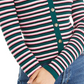 Cardigan Cropped Ultra Flirt Juniors Verde, Branco, Preto Tamanho X-S