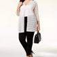 Cardigan Alfani Feminino Plus Illusion-Stripe Azul Tamanho 4X