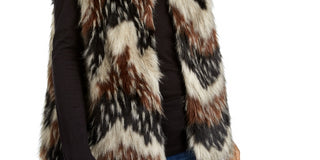 Colete de pele sintética Say What? Junior, marrom, tamanho médio